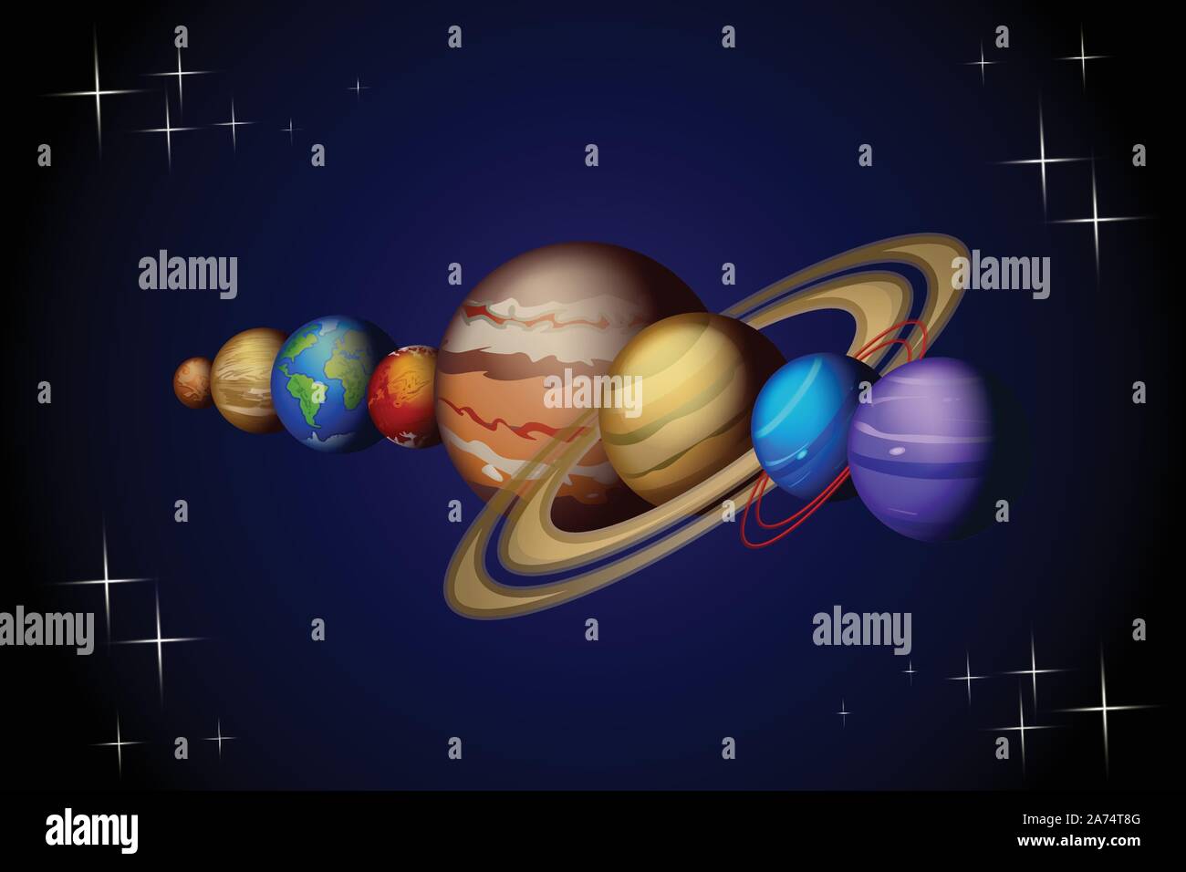 Planeten gesetzt 9. Stock Vektor