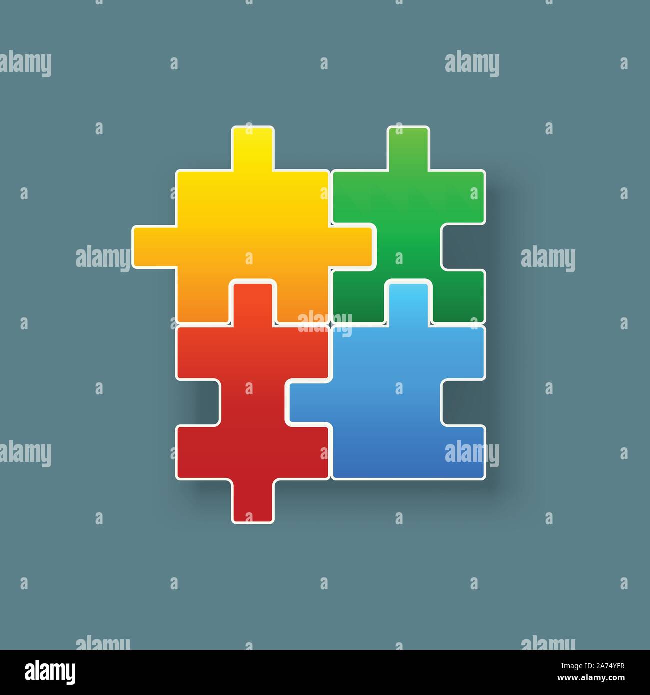 Bild von Puzzle, 01. Stock Vektor