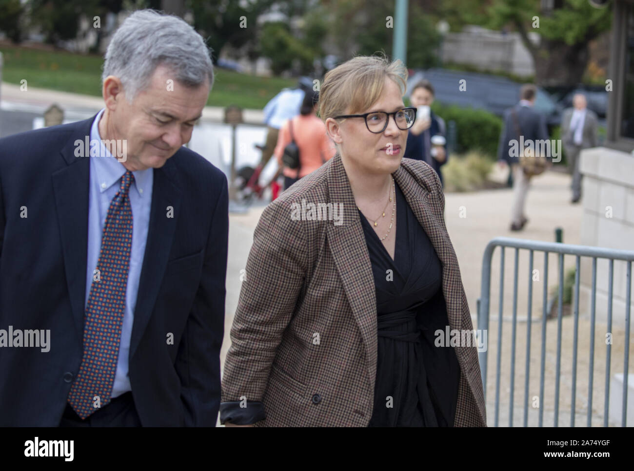 Washington, United States. 30 Okt, 2019. Catherine Croft, Sonderberater für die Ukraine, kommt auf dem Capitol Hill vor der Teilnahme an einer geschlossenen Tür Deposition auf dem Capitol Hill in Washington, DC am Mittwoch, 30. Oktober 2019. Foto von Tasos Katopodis/UPI Quelle: UPI/Alamy leben Nachrichten Stockfoto