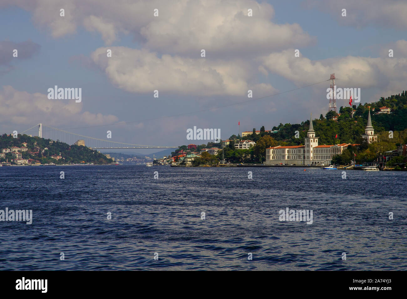 Kuleli militärischen High School, Kuleli Askeri Lisesi, asiatische Seite durch den Bosporus, Istanbul, Türkei. Stockfoto