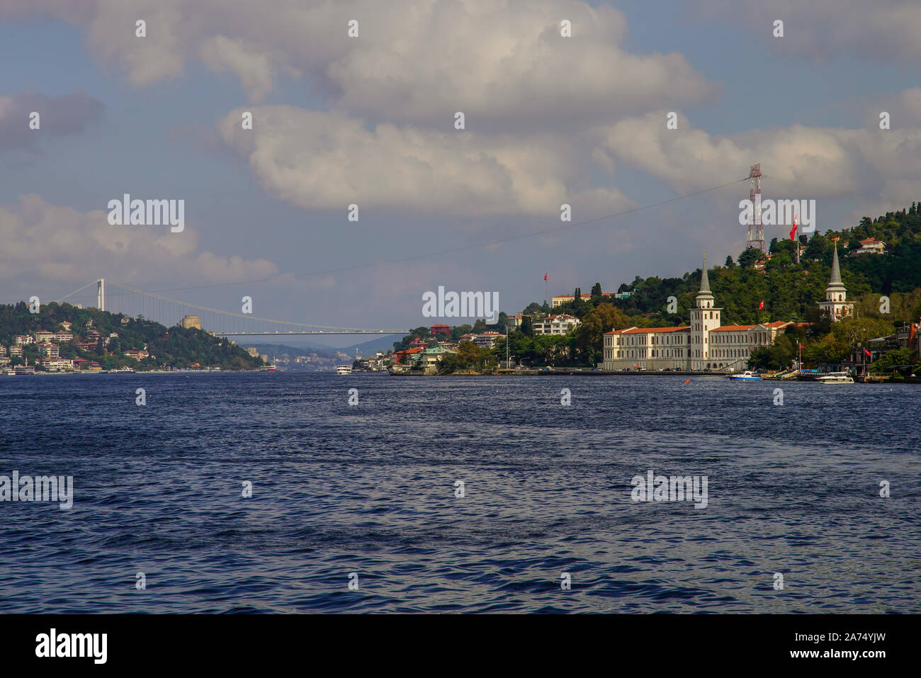 Kuleli militärischen High School, Kuleli Askeri Lisesi, asiatische Seite durch den Bosporus, Istanbul, Türkei. Stockfoto