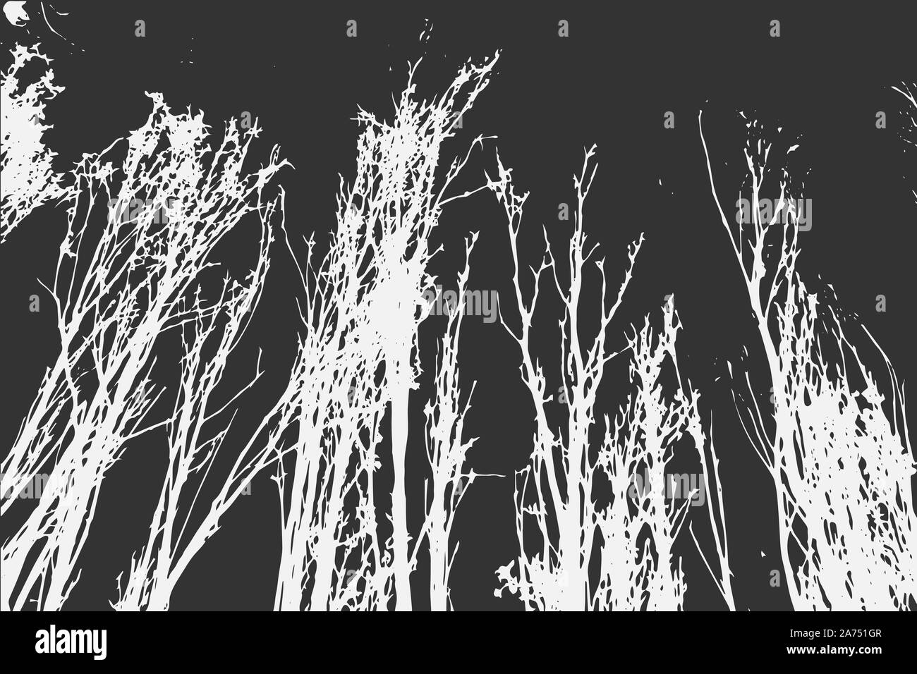 Silhouetten von Bäumen auf dezente Hintergrund. Baum Muster. Vector Illustration Stock Vektor