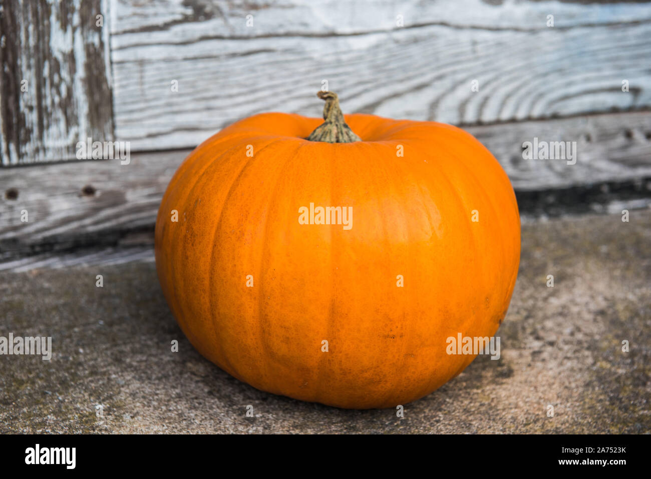 Kürbis auf der Vorderseite Schritte von zu Hause auf Halloween Stockfoto