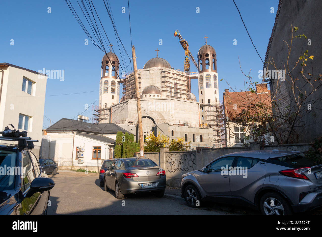 Cluj Napoca, Rumänien - 24 Okt, 2019: Eine traditionelle orthodoxe Kirche in Cluj Napoca, eine der größten Städte in Siebenbürgen, Rumänien gebaut. Ich Stockfoto