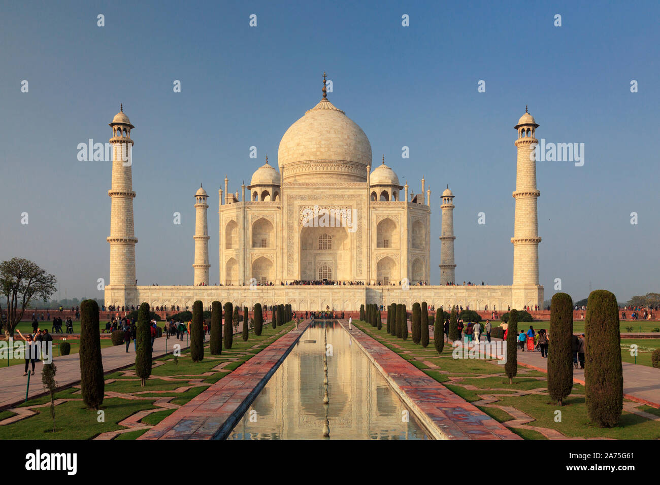 Indien, Uttar Pradesh, Agra, Taj Mahal (UNESCO-Website) Stockfoto