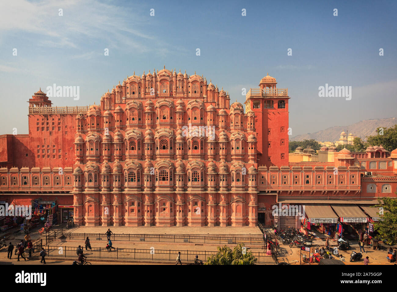 Indien, Rajasthan, Jaipur, Hawa Mahal (Palast der Winde) Stockfoto