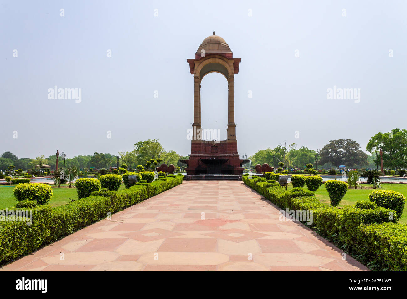 Vordach in der Nähe in der Nähe des Indischen Tor, im Square Garden. New Delhi, Indien, Asien Stockfoto
