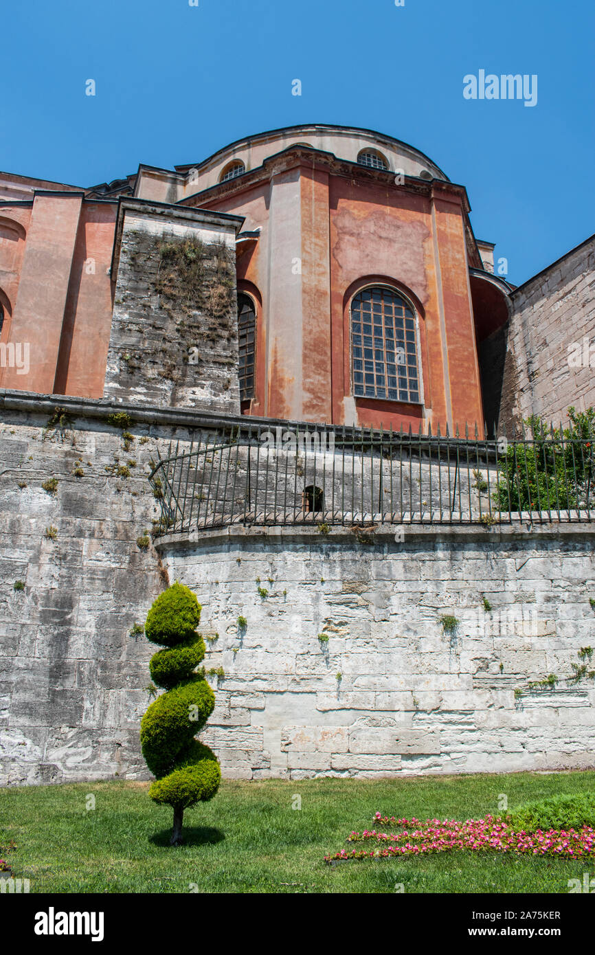 Istanbul, Türkei: Details der Hagia Sophia, der berühmten ehemaligen Griechisch-orthodoxen christlichen patriarchalischen Kathedrale, später Ottoman Imperial Moschee, heute ein Museum Stockfoto