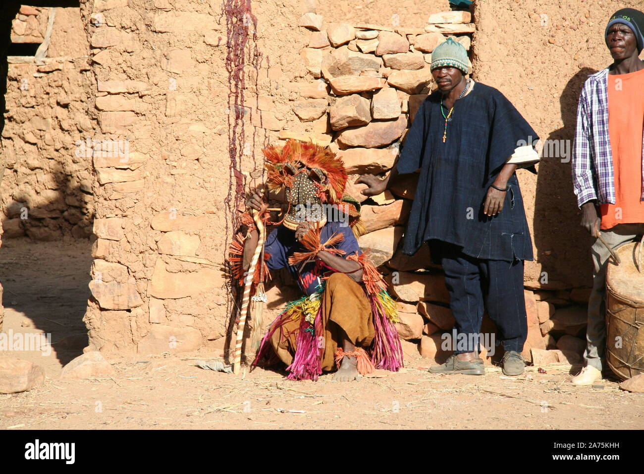 Der Dogon: Begräbnis bei Kundu Andou Stockfoto