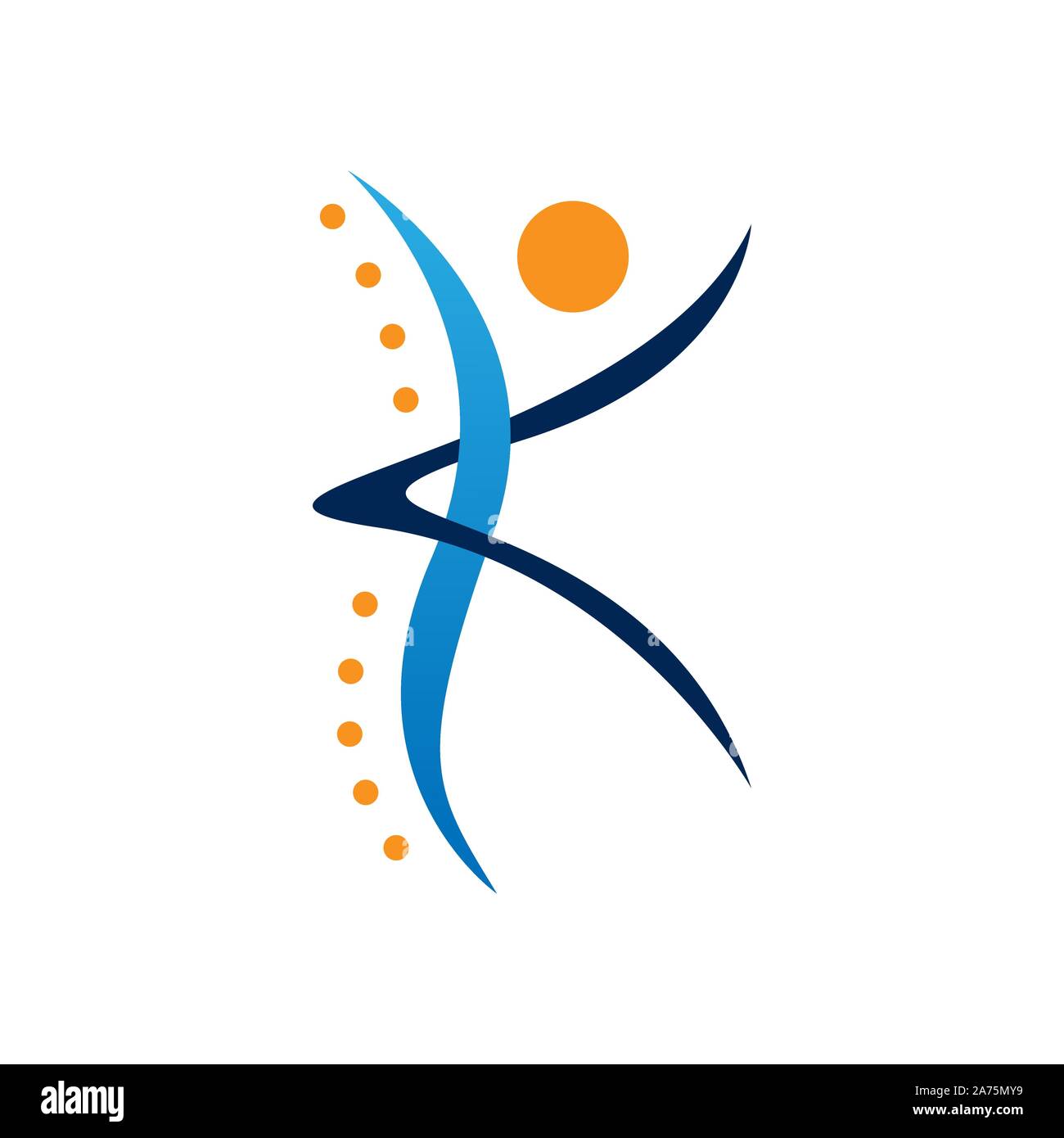 Kreative Medizin Chiropraktik Konzept Logo Design Vector Image. Chiropraktik Physiotherapie Konzept Logo Design Vector Image Stock Vektor