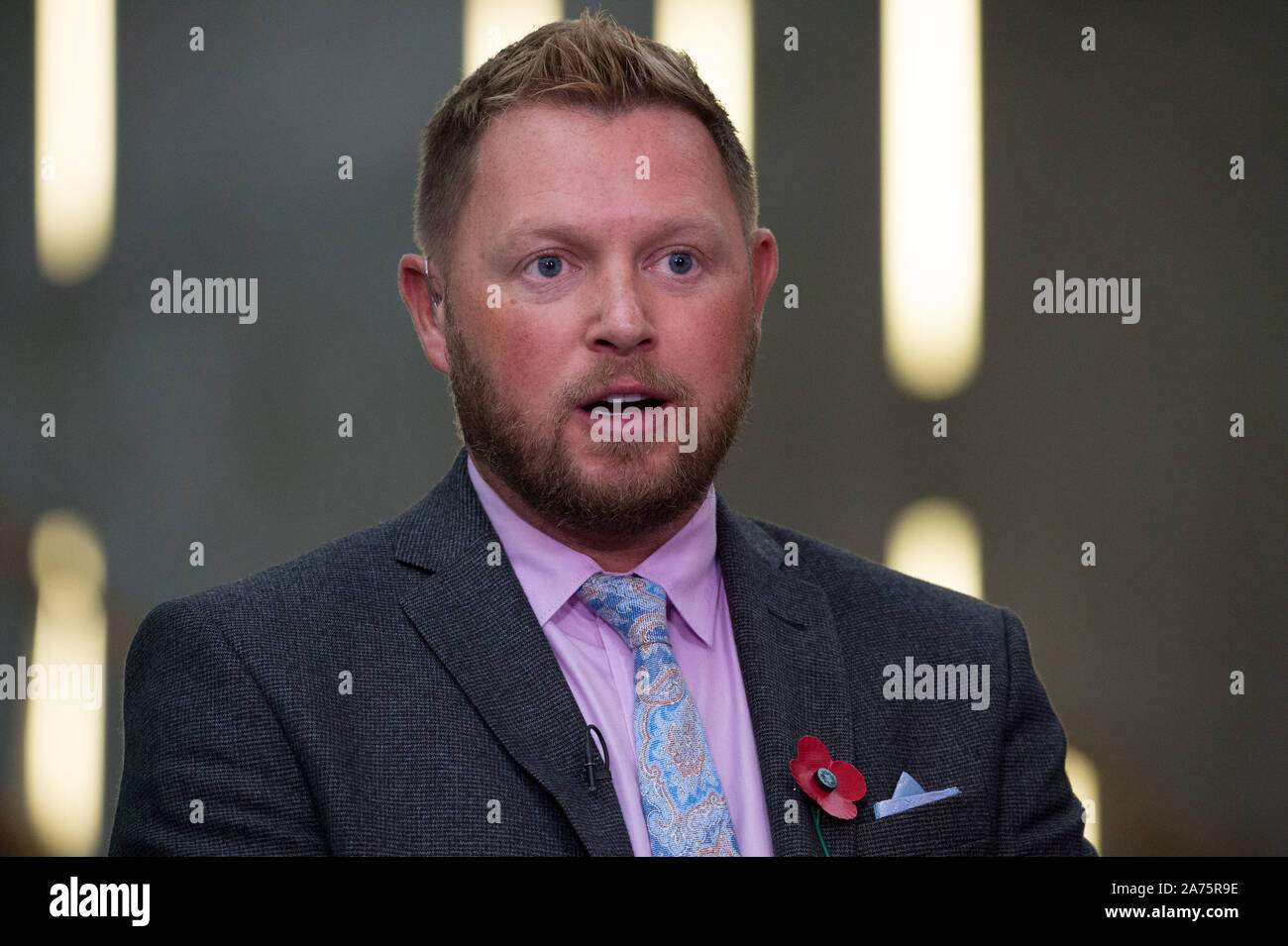 Edinburgh, 30. Oktober 2019. Im Bild: Jamie Green MSP-Shadow Cabinet Minister für Verkehr, Infrastruktur und Konnektivität. Szenen aus dem Inneren des schottischen Parlaments in Edinburgh. Credit: Colin D Fisher/CDFIMAGES.COM Stockfoto