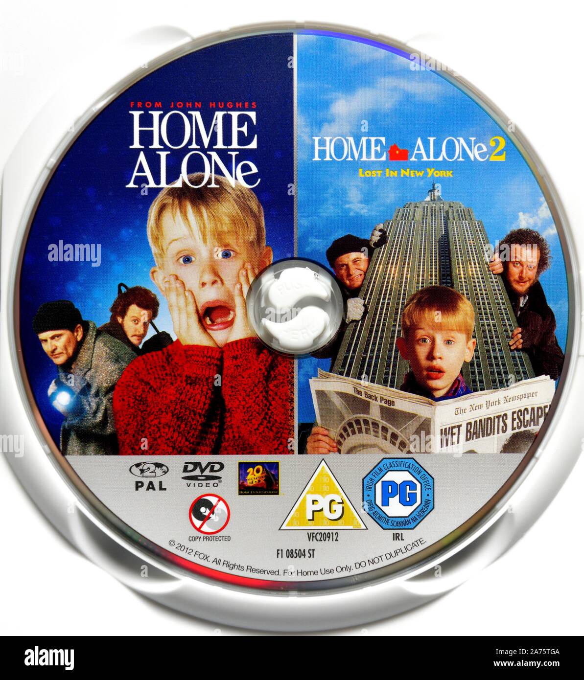 Allein zu Hause, und allein zu Haus 2 DVD Stockfoto