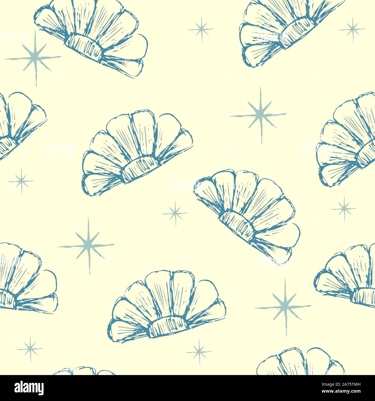 Nahtlose Muster mit Hand gezeichnet. Filigranes Design. Vector Illustration Stock Vektor