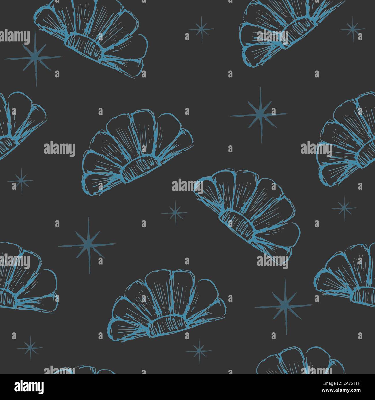 Nahtlose Muster mit Hand gezeichnet. Filigranes Design. Vector Illustration Stock Vektor