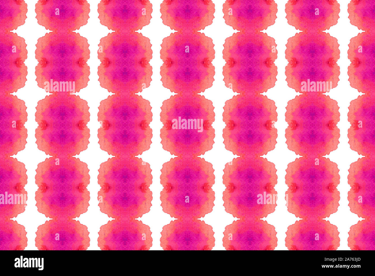 Aquarell nahtlose geometrische Muster. In rosa und weißen Farben. Stockfoto