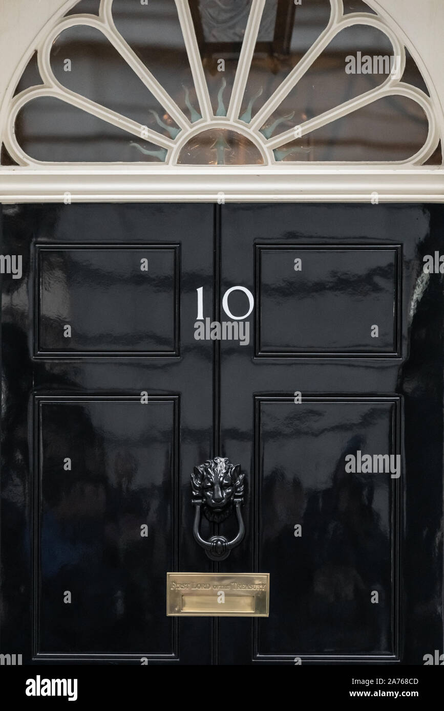 Nr. 10 Downing Street, Whitehall, Westminster, London, Großbritannien. Stockfoto