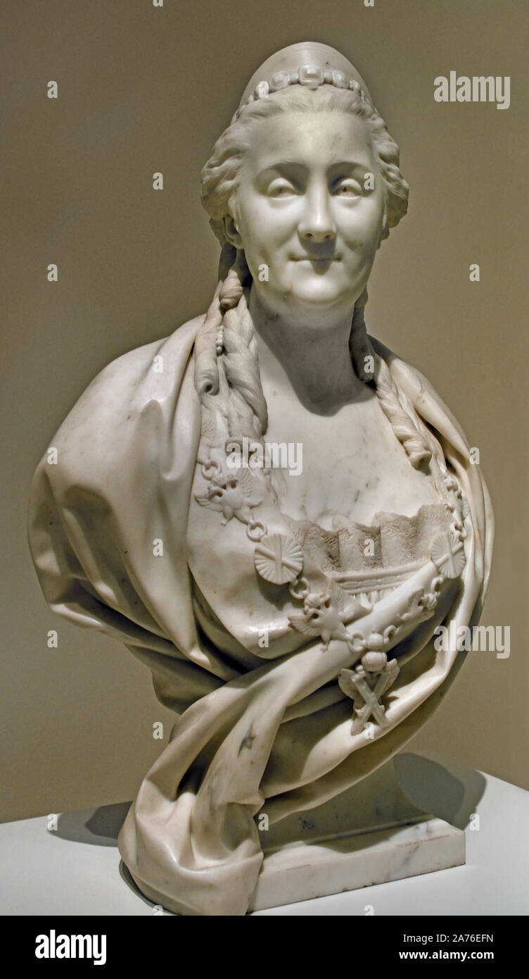 Katharina der Großen - Katharina II. von Russland (1729-1796), Kaiserin von Russland von Jean-Antoine Houdon (1741 - 1828) Russland, Russisch, Frankreich, Französisch Stockfoto