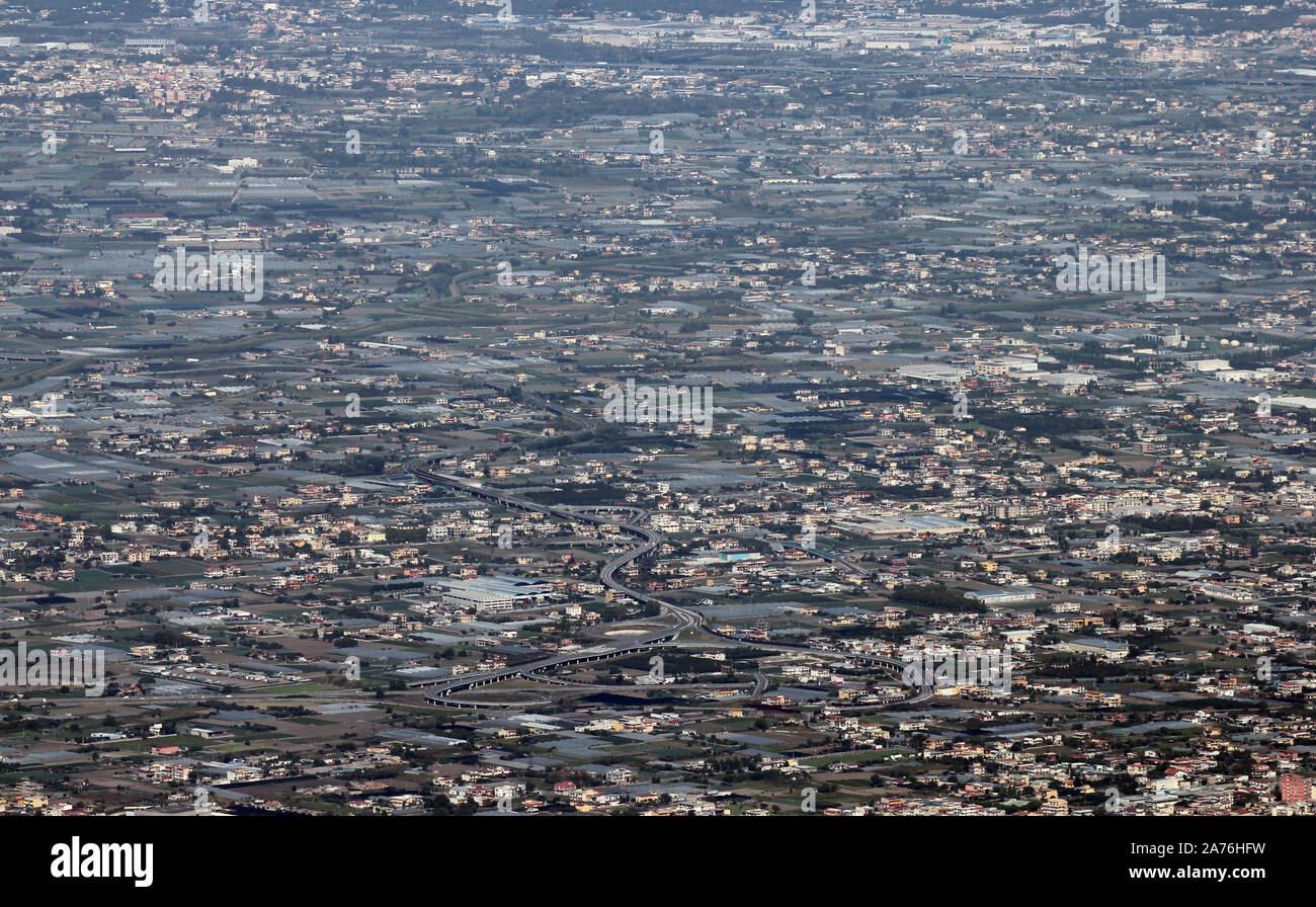 Der Kampanischen Ebene Metropole Neapel Stockfoto