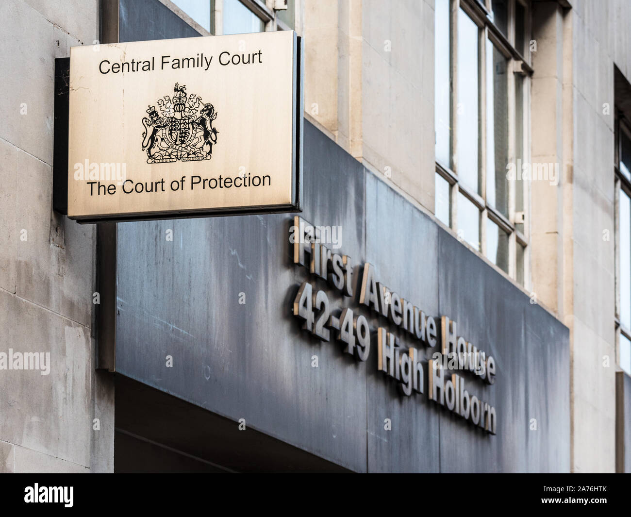 Zentrale Familie Gerichtshof und Gericht Schutz in High Holborn London - Central London Familiengerichte Stockfoto
