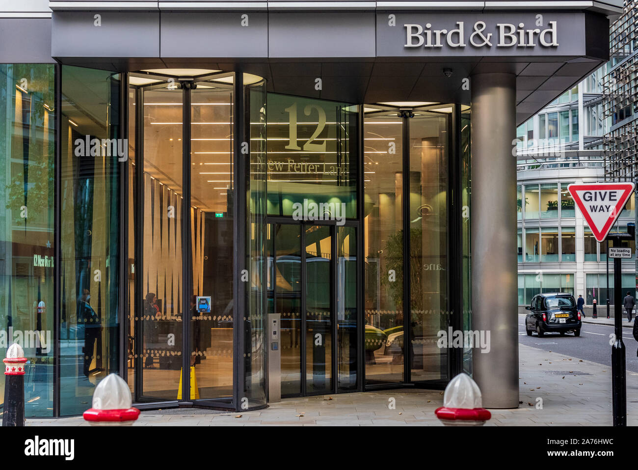 Bird & Bird International Law Firm, Niederlassung in London, 12 New Fetter Lane Central London. Bird & Bird LLP London. Stockfoto