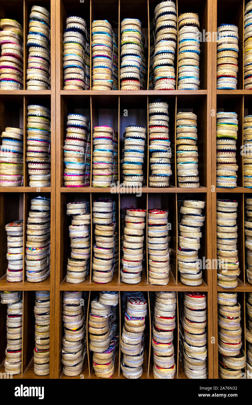 Espadrilles Schuhe im La Maison de l'Espadrilles, Biarritz, Frankreich Stockfoto