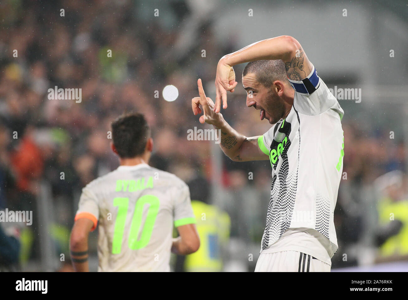 Turin, Italien, 30 Okt 2019, 19 Leonardo bonucci (juventus) Glück während Juventus vs Genua - Italienische Fußball Serie A Männer Meisterschaft - Credit: LPS/Claudio Benedetto/Alamy leben Nachrichten Stockfoto