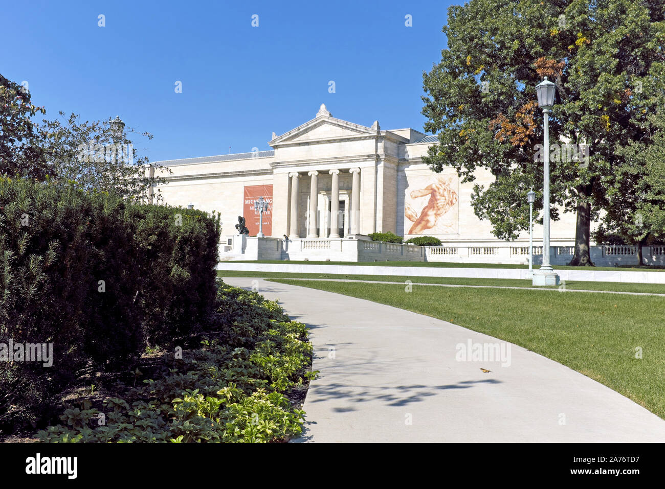 Die stattlichen Eingang Süd des Cleveland Museum für Kunst an der Universität Kreis Nachbarschaft von Cleveland, Ohio, USA. Stockfoto