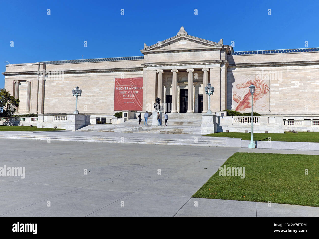 Die stattlichen Eingang Süd des Cleveland Museum für Kunst an der Universität Kreis Nachbarschaft von Cleveland, Ohio, USA. Stockfoto