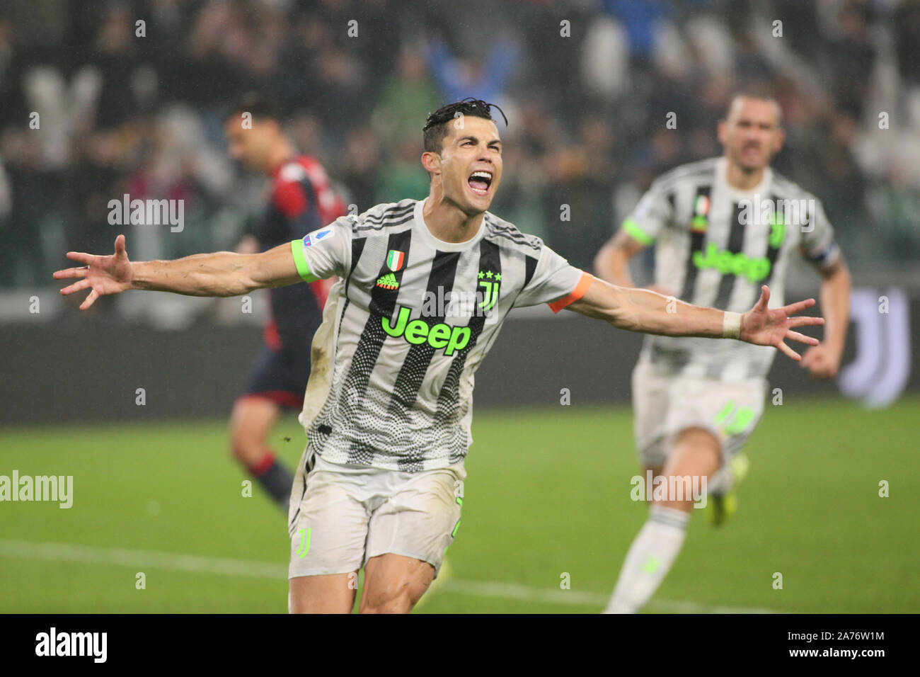 Turin, Italien, 30 Okt 2019, 7 Cristiano Ronaldo (juventus) Glück während Juventus vs Genua - Italienische Fußball Serie A Männer Meisterschaft - Credit: LPS/Claudio Benedetto/Alamy leben Nachrichten Stockfoto