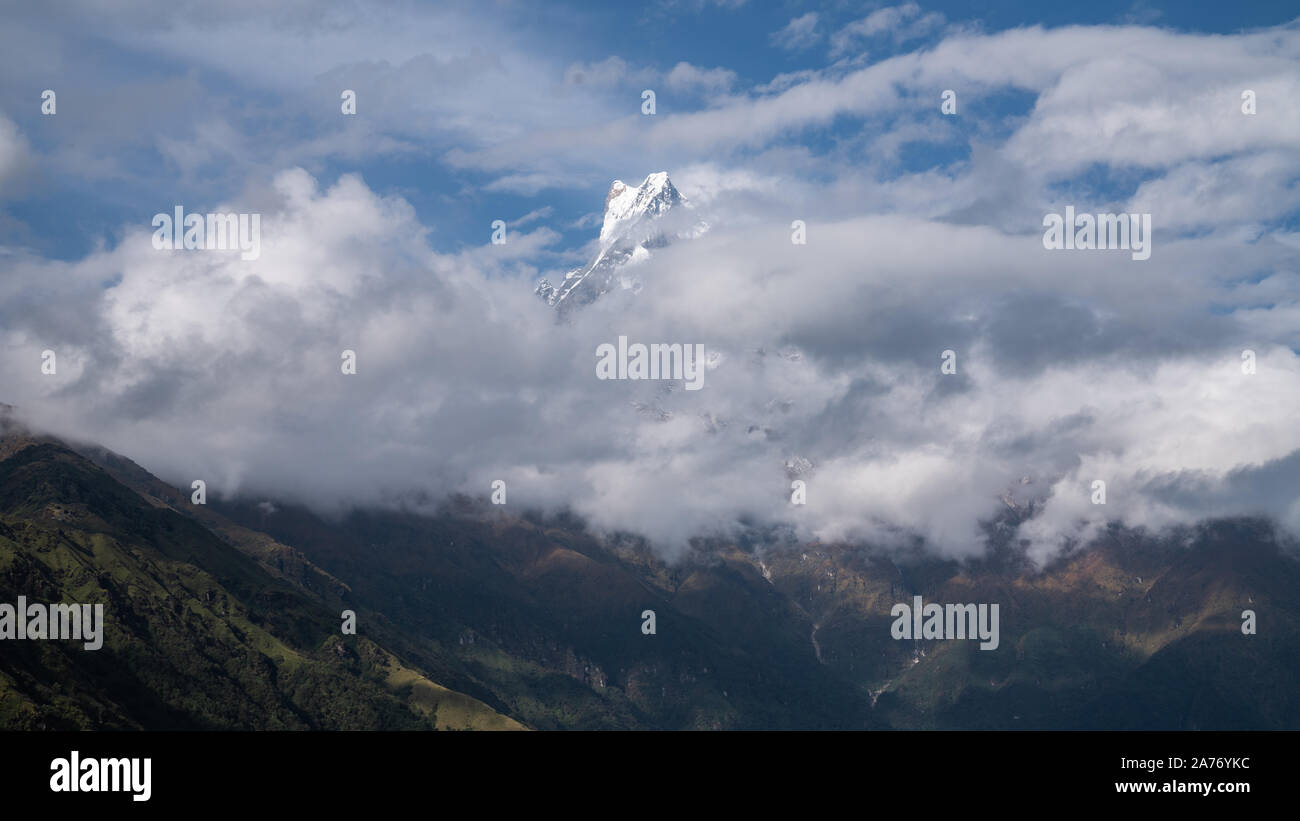 Nepal, Annapurna. Mardi Himal Trek. Stockfoto