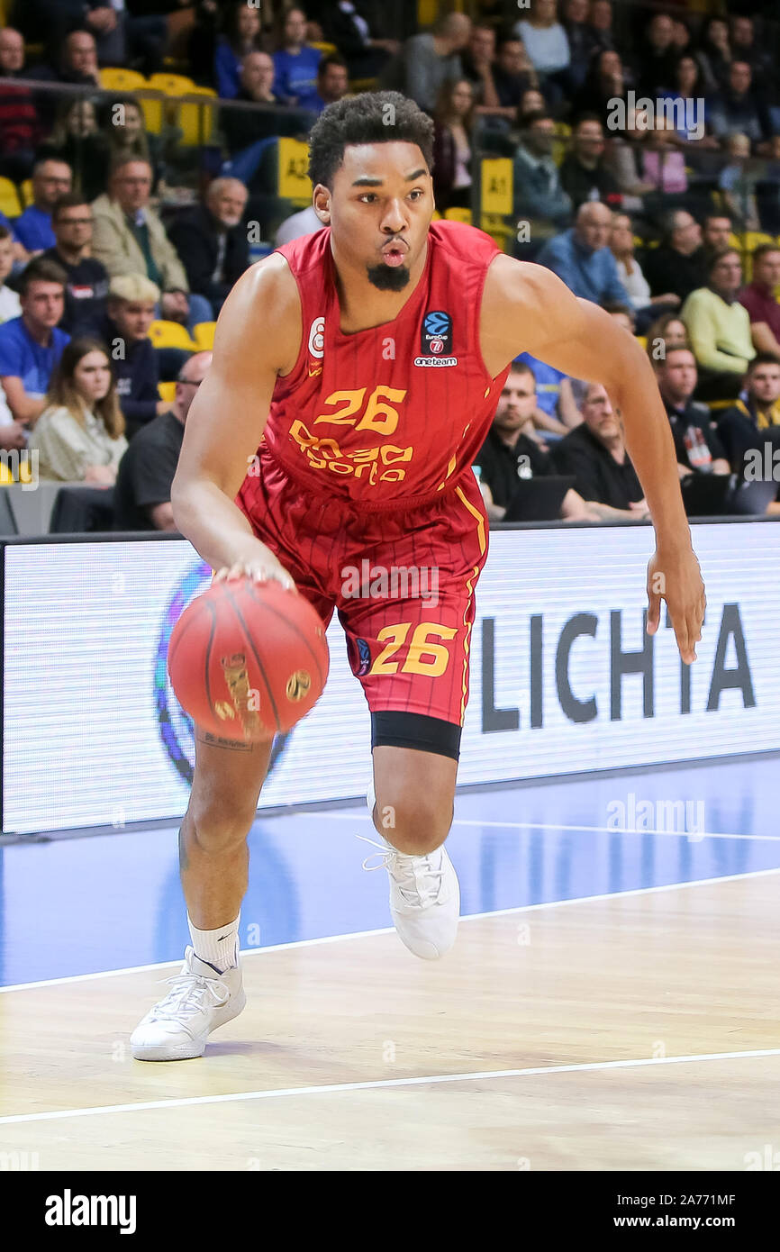Ben Moore in Aktion während der 7 Tage EuroCup Gruppe D Match zwischen Asseco Arka Gdynia und Galatasaray Doga Sigorta Istanbul in Gdynia (Endstand; Arka Gdynia 78:83 Galatasaray Doga Sigorta Istanbul) Stockfoto