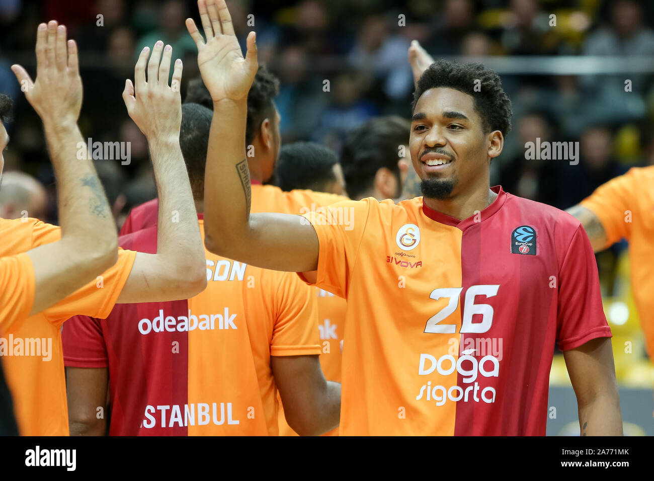 Ben Moore während der 7 Tage EuroCup Gruppe D Match zwischen Asseco Arka Gdynia und Galatasaray Doga Sigorta Istanbul in Gdynia (Endstand; Arka Gdynia 78:83 Galatasaray Doga Sigorta Istanbul) Stockfoto