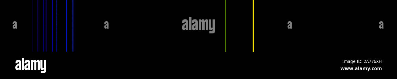 Emissionsspektren von Natrium Stockfoto