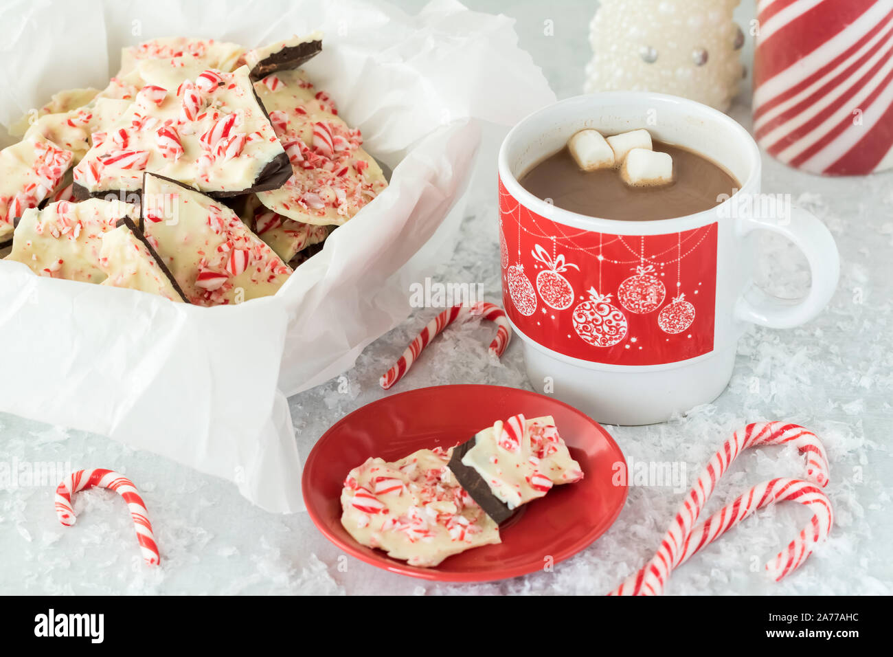 Candy Cane Rinde. Stockfoto