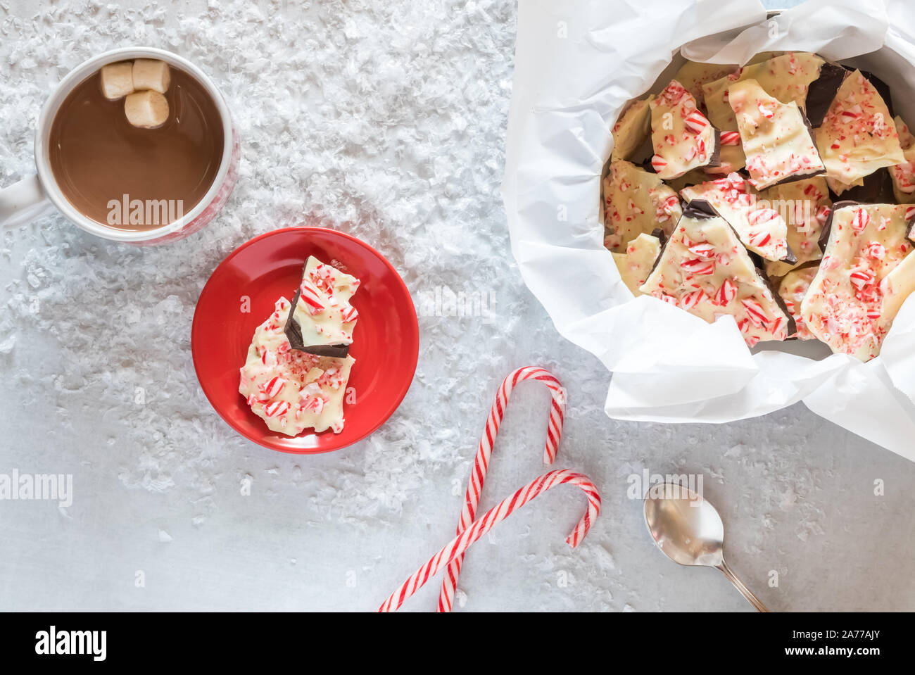 Candy Cane Rinde. Stockfoto