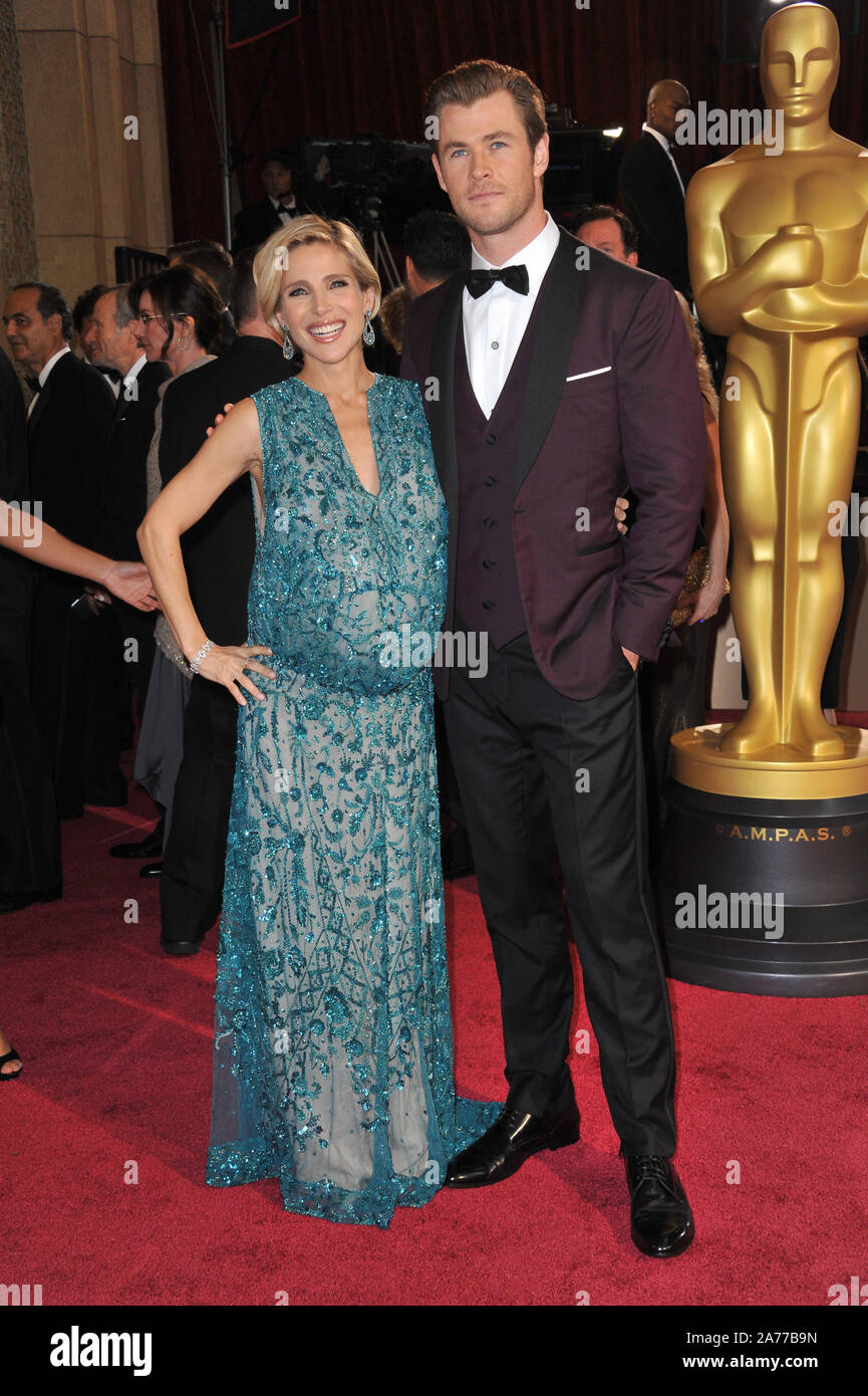 LOS ANGELES, Ca - 2. MÄRZ 2014: Chris Hemsworth & Elsa Pataky am 86. jährlichen Academy Awards im Hollywood & Highland Theater, Hollywood. © 2014 Paul Smith/Featureflash Stockfoto