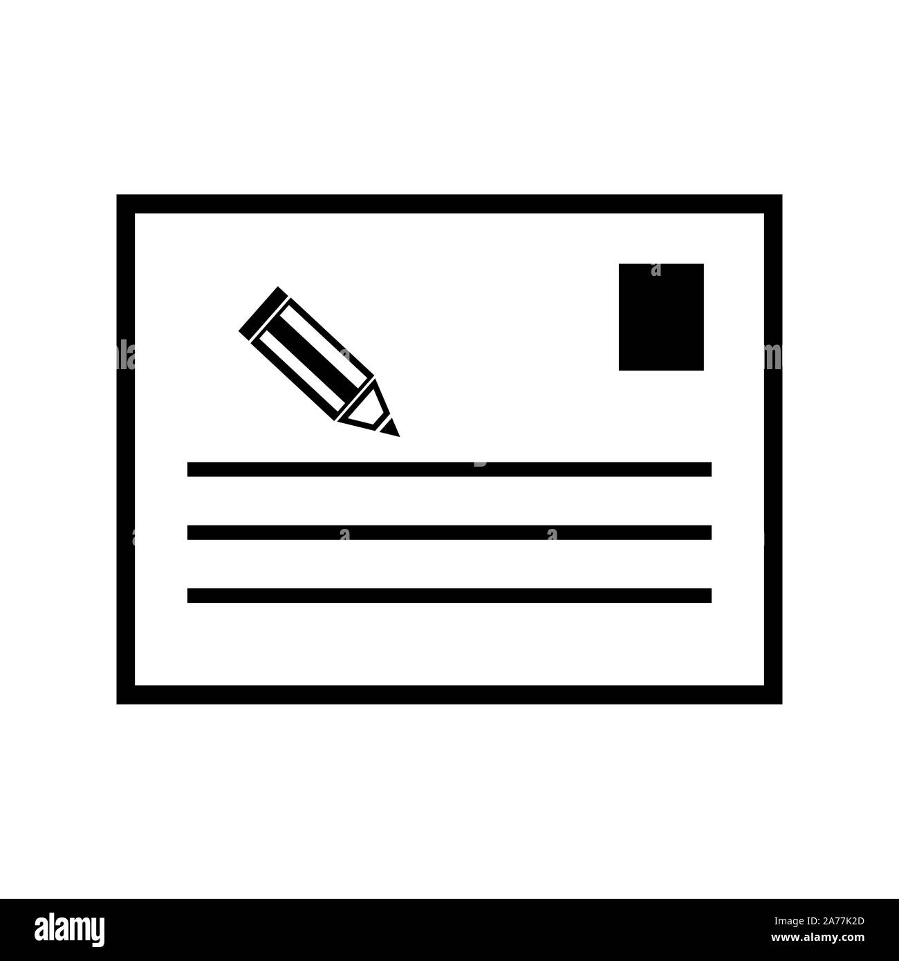 Notizen oder Memos thumbnail Anwendung in LC-Monitor PC Computer Vector Illustration und Symbol Stockfoto