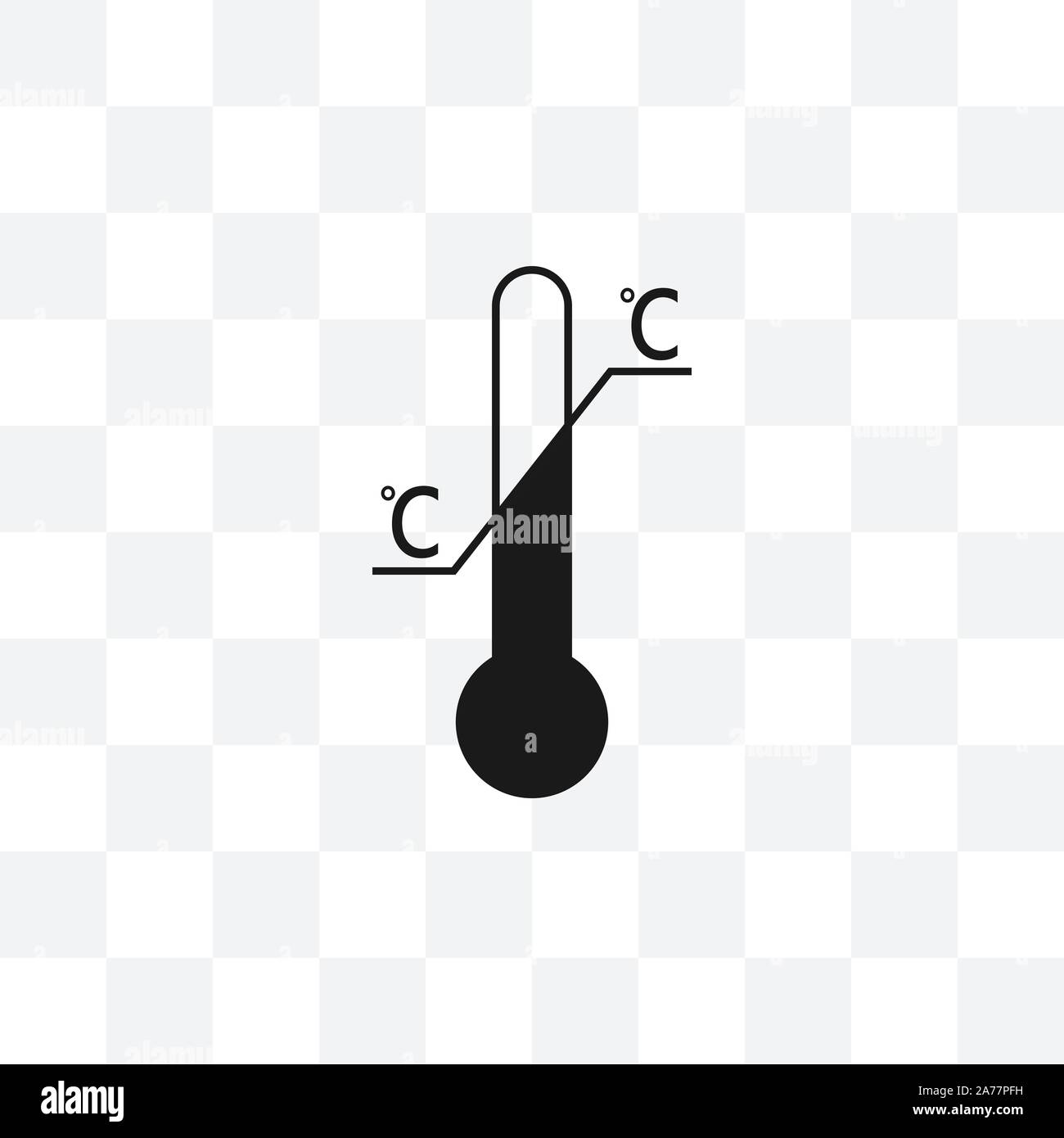 Temperaturbegrenzung Symbol. Vector Illustration, flache Bauform. Stock Vektor