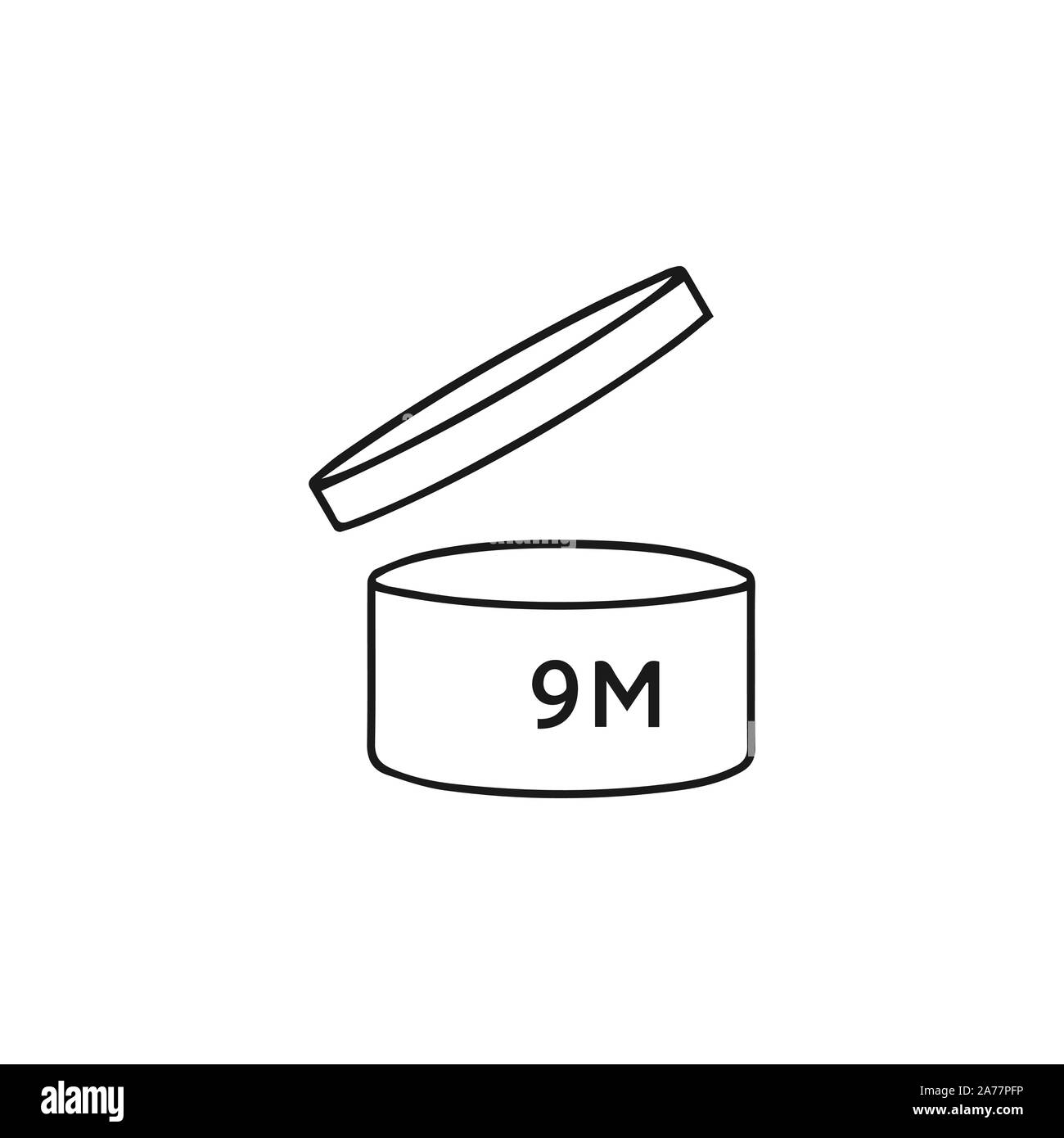 Nach dem Öffnen Symbol. Vector Illustration, flache Bauform. Stock Vektor