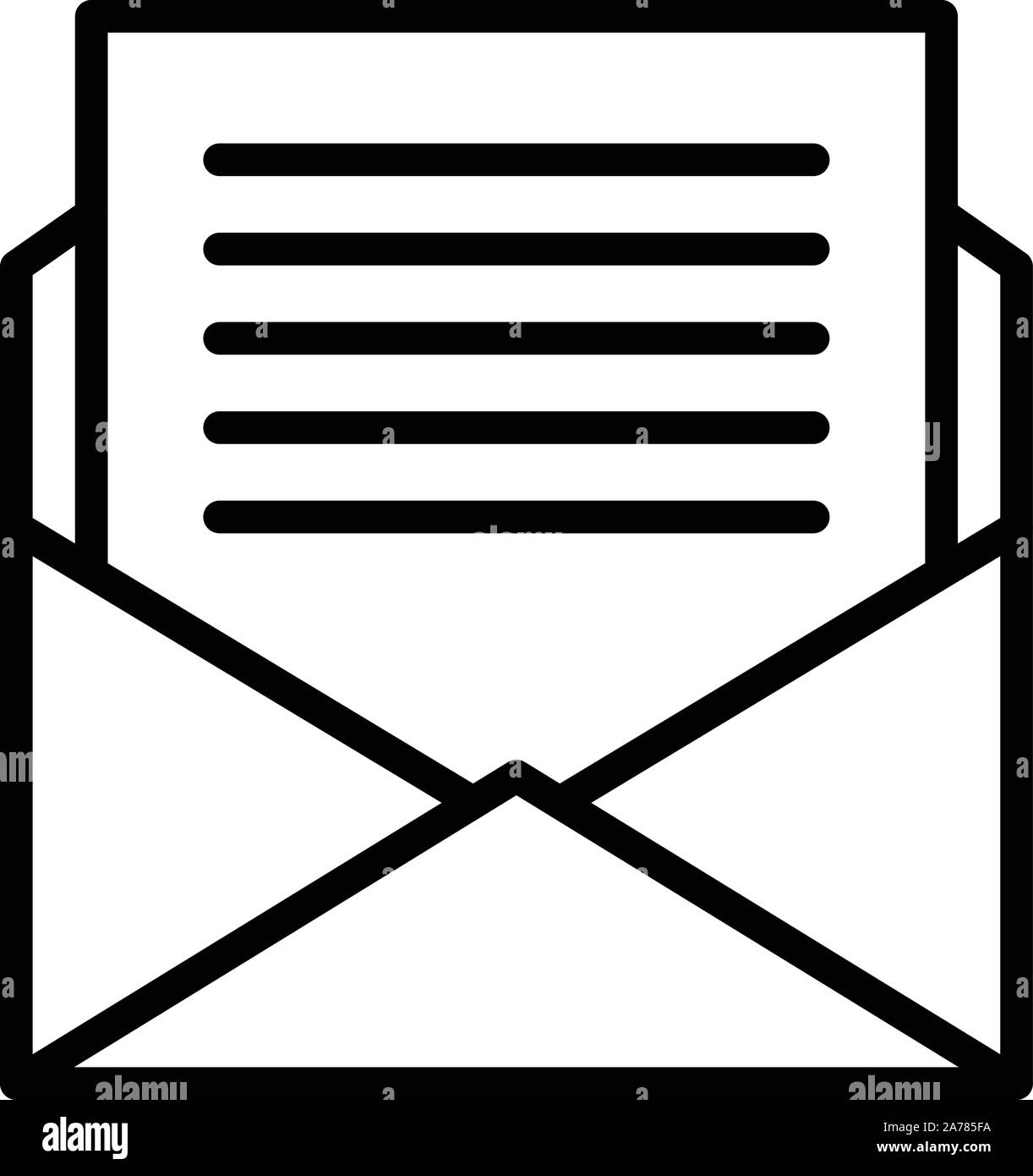 Mail Berühmtheit Einladung Symbol, outline Style Stock Vektor