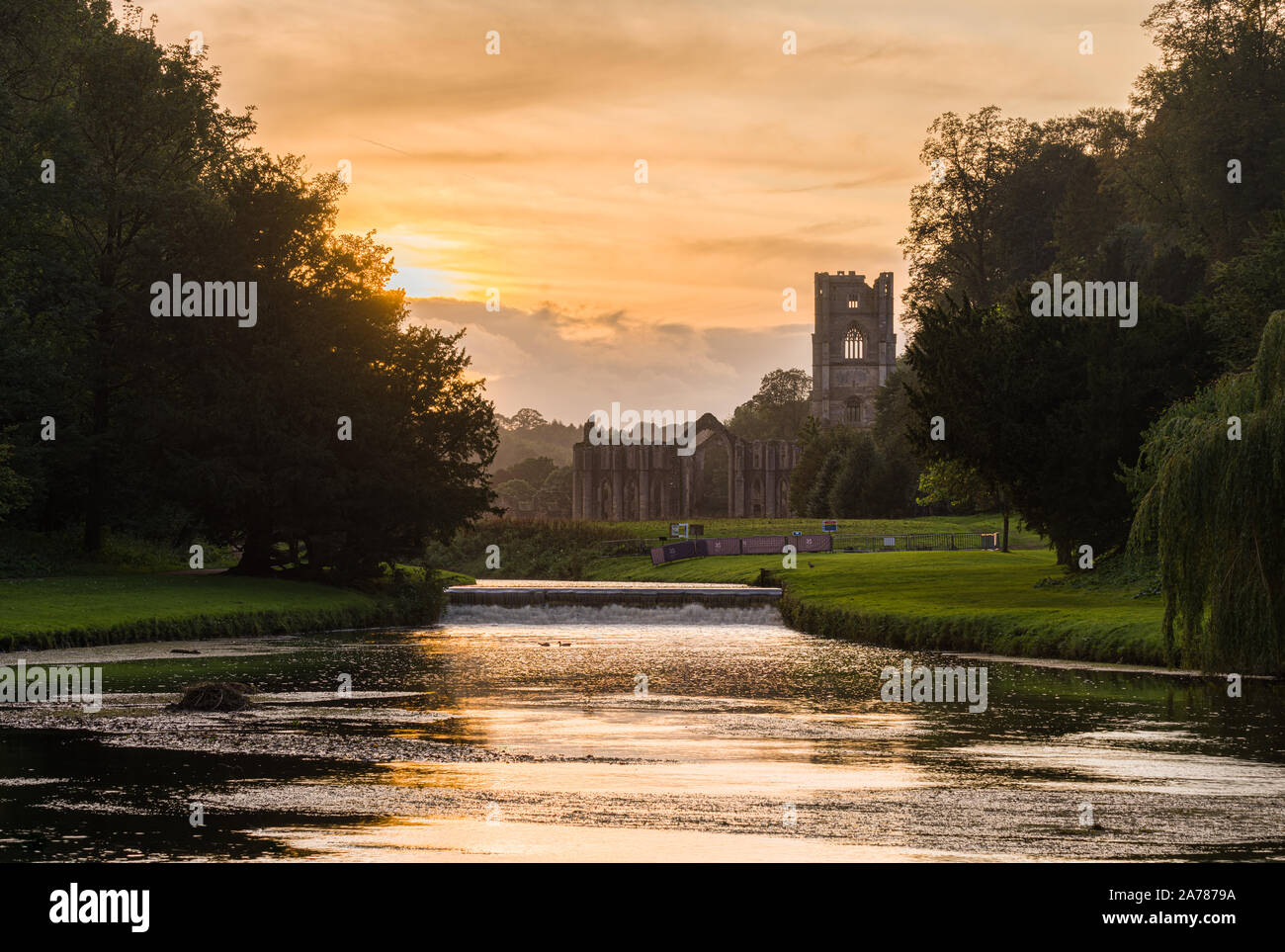 Magnificent Fountains Abbey in North Yorkshire Stockfoto