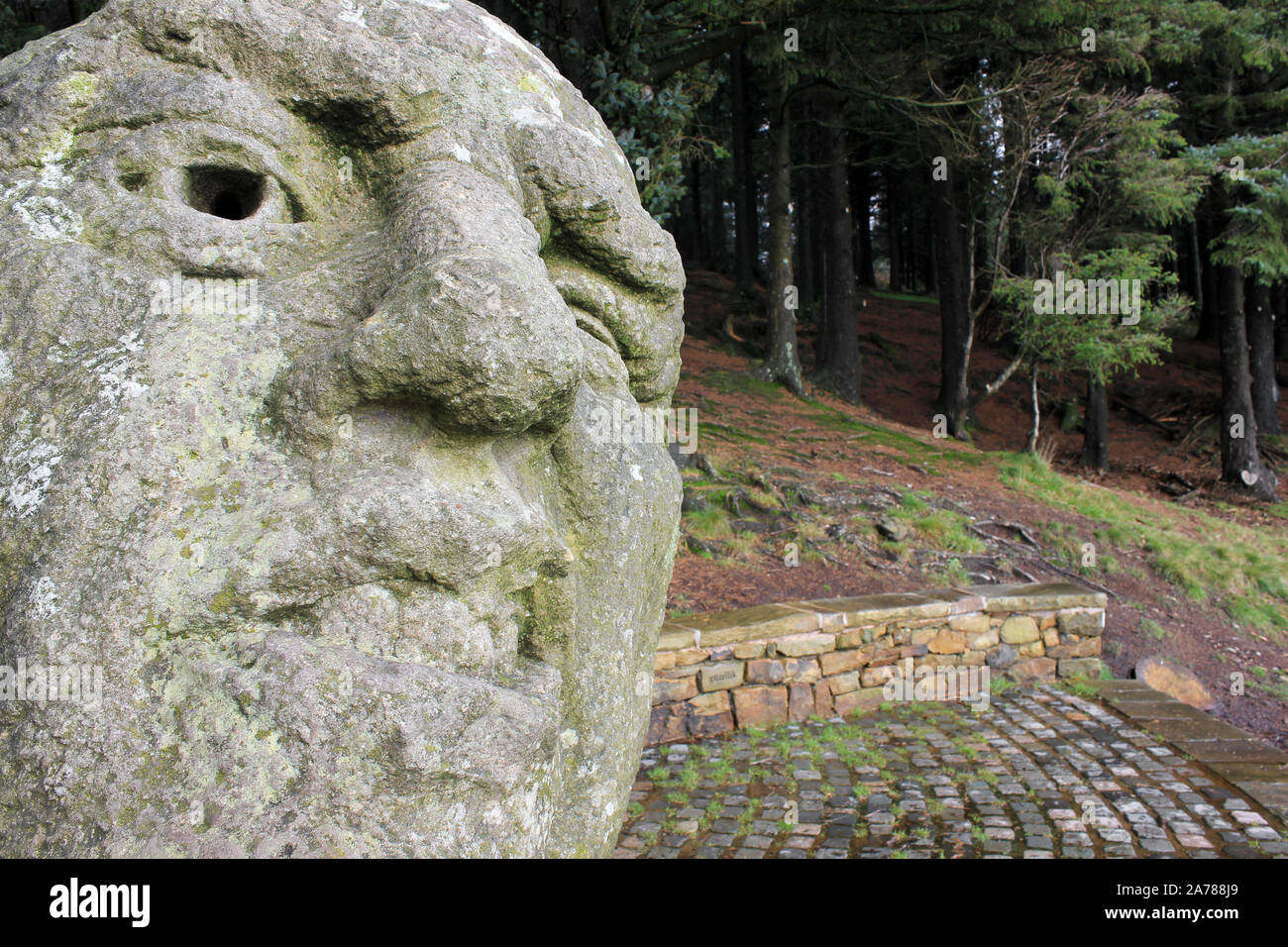 "Orme Sicht" Skulptur, Rundumleuchte fiel Country Park, Lancashire, Großbritannien Stockfoto