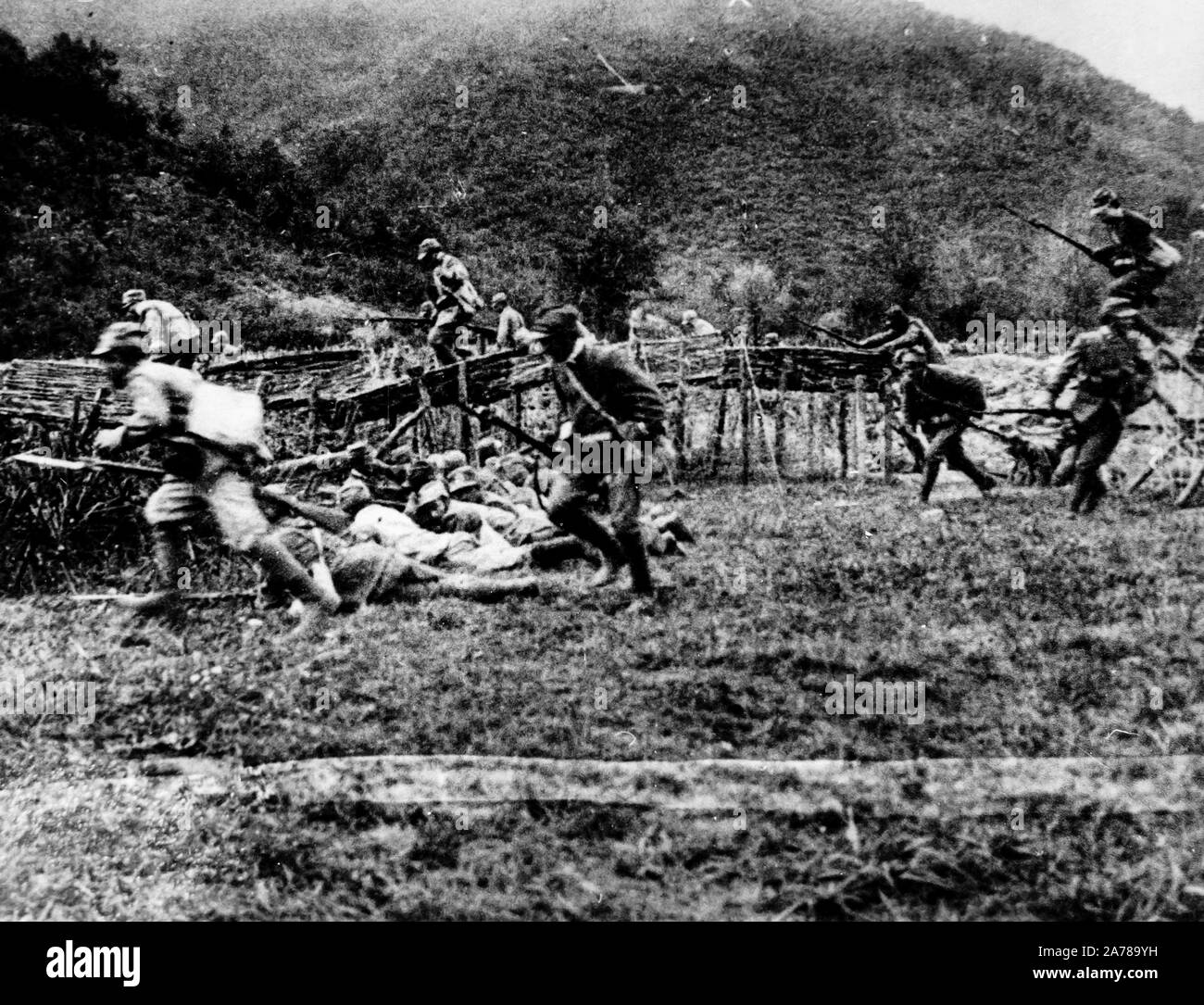 Deutsche Truppen auf den Angriff, der Erste Weltkrieg, 1918