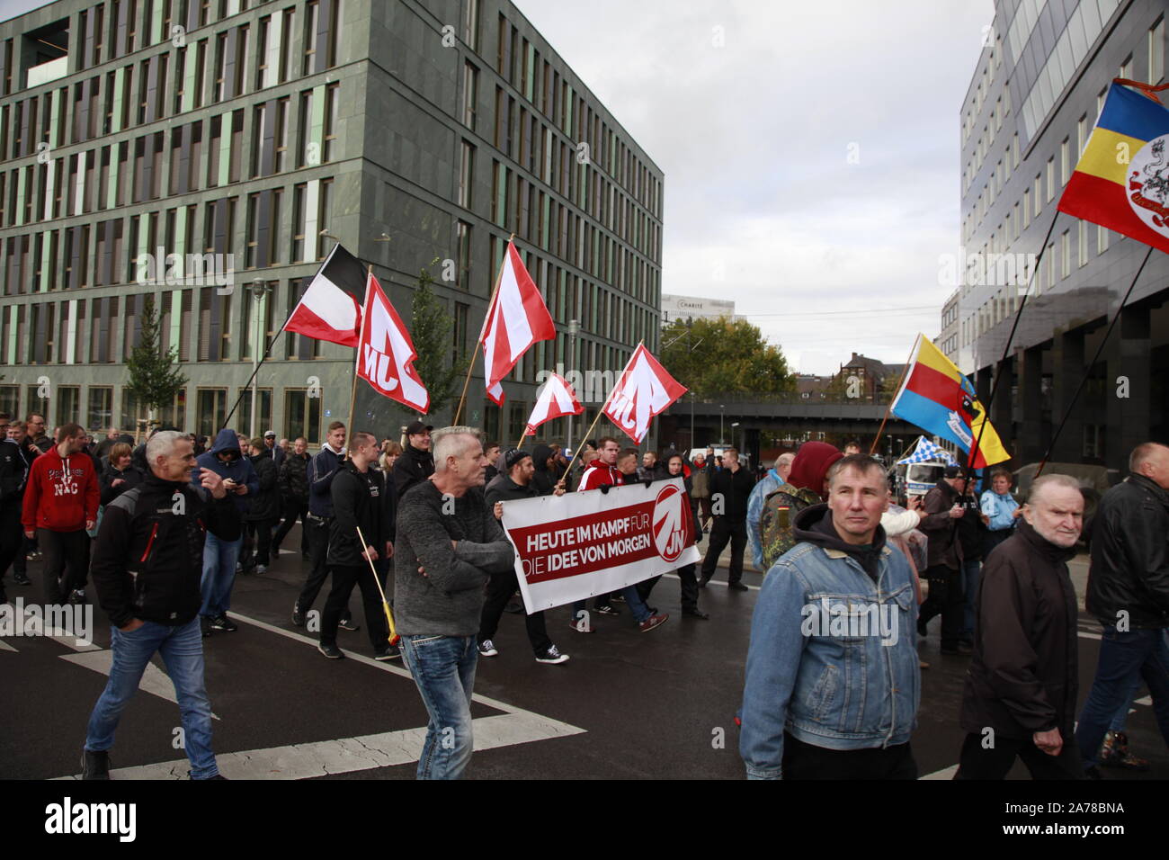 "Wir für Deutschland" Demo in Berlin am 3.10.2019 Stockfoto