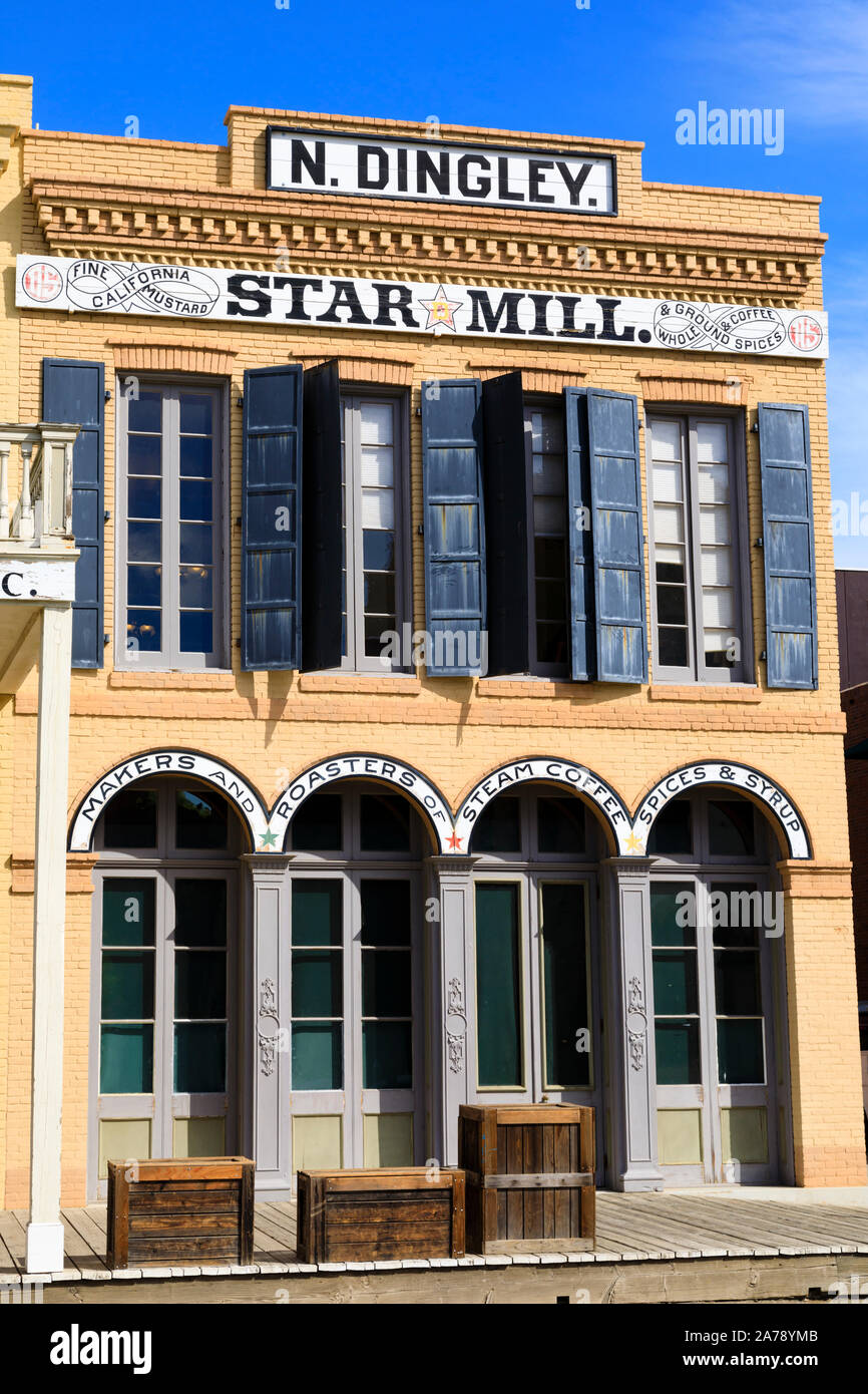 N. Dingley Star Mühlengebäude, Altstadt, Sacramento, die Hauptstadt des Staates Kalifornien, Vereinigte Staaten von Amerika. Stockfoto