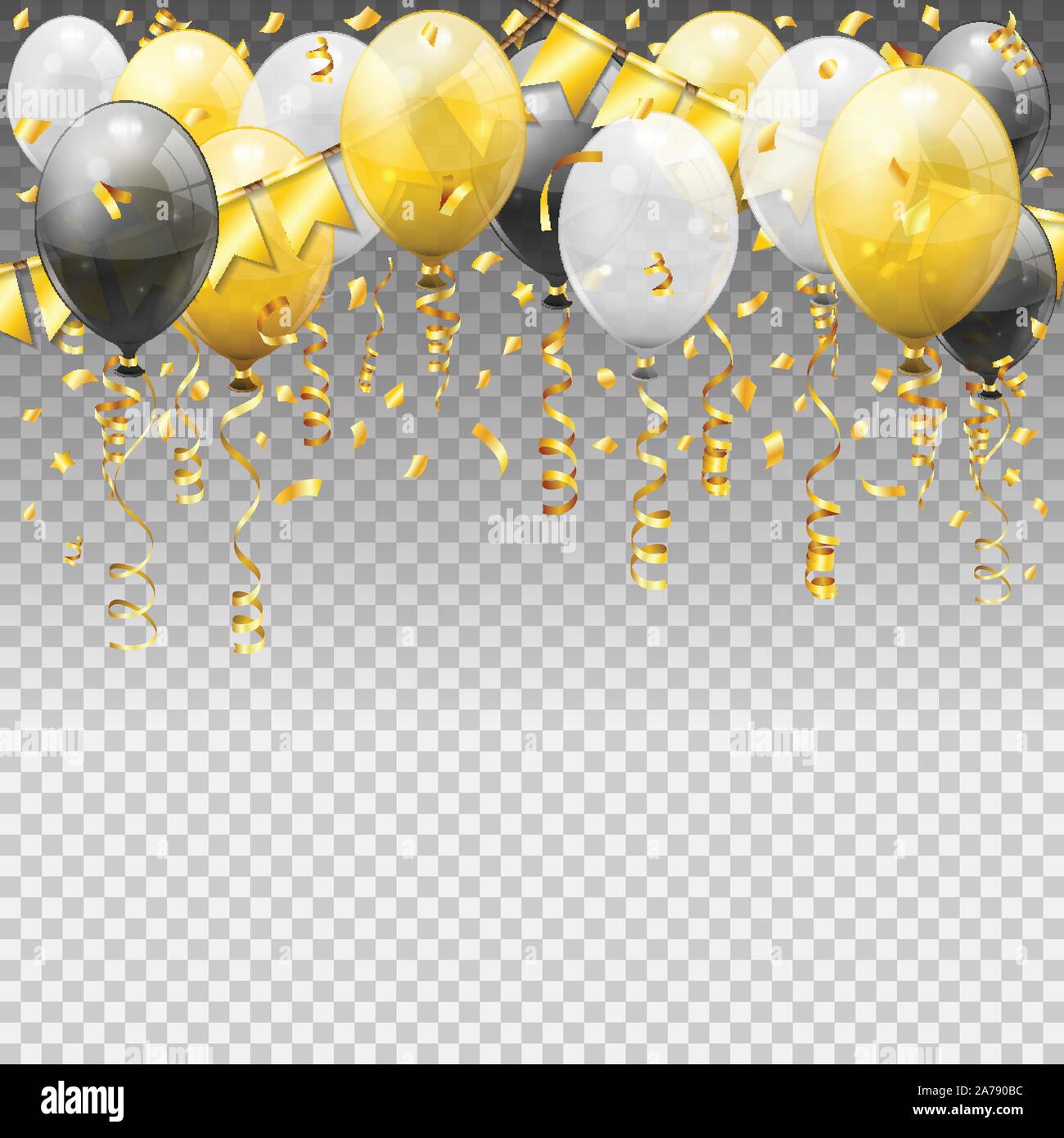 Geburtstag mit Luftballons Stock Vektor