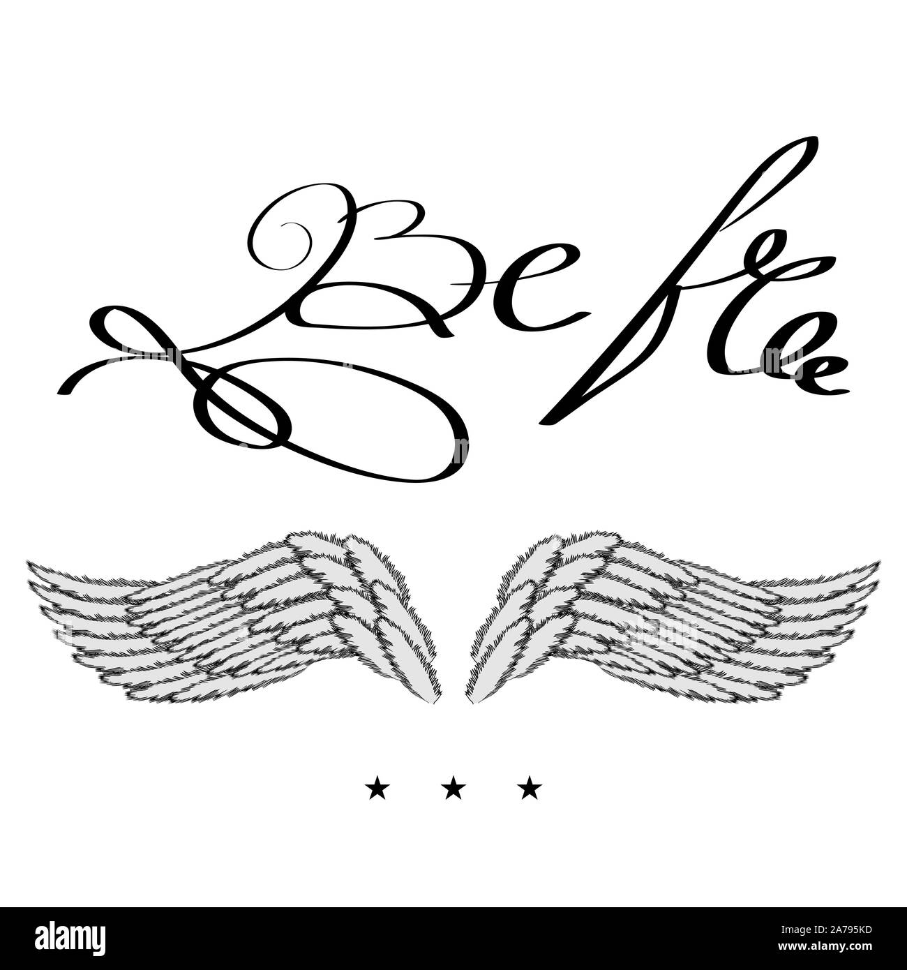 Wings angel drawn icon Fotos und Bildmaterial in hoher Auflosung Alamy