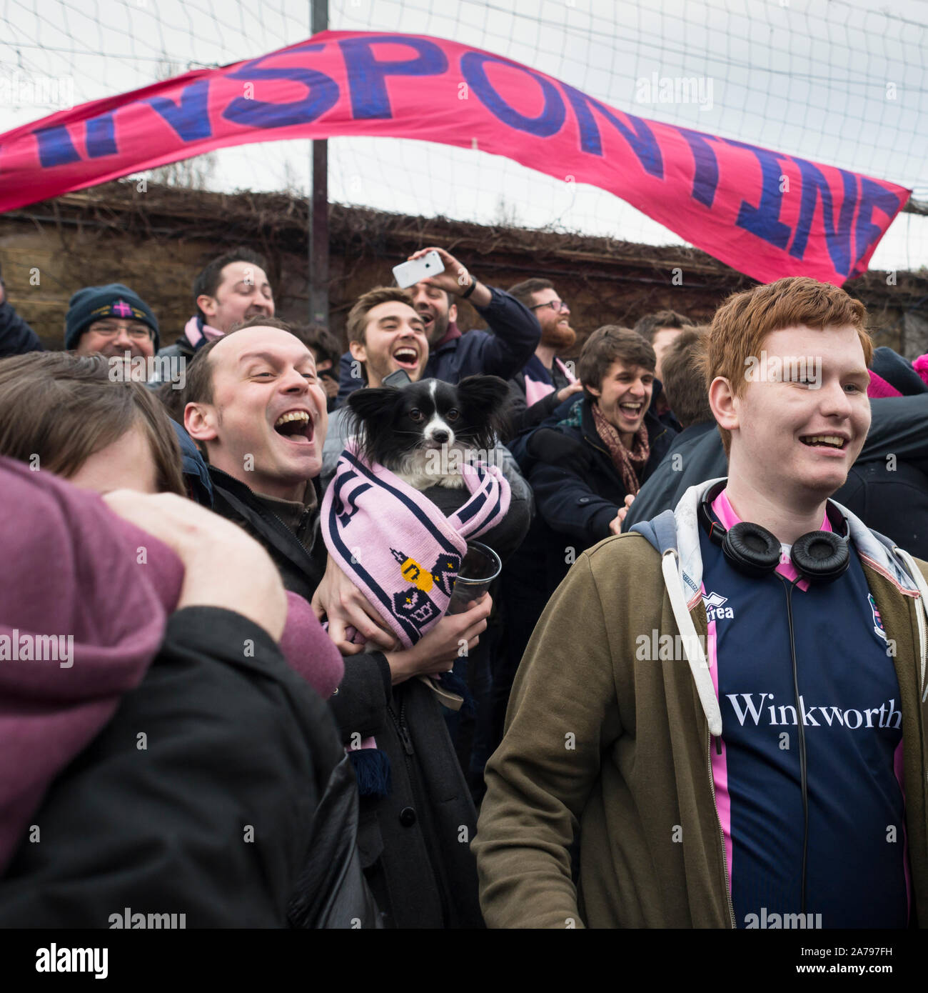 East Dulwich, London, UK, 21. März 2015. Dulwich Hamlet FC Stockfoto