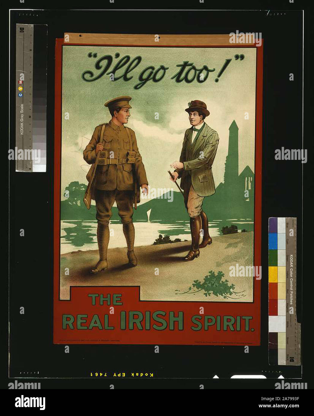 Vintage Armee Rekrutierung Poster oder Propaganda Poster für den ERSTEN WELTKRIEG Stockfoto