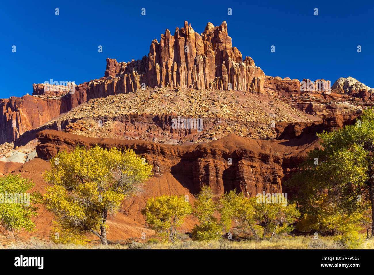 Das Schloss im Capital Reef National Park in Utah Stockfoto